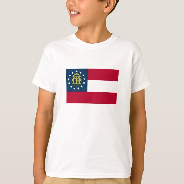 Camiseta Bandeira do Estado da Geórgia (Frente)
