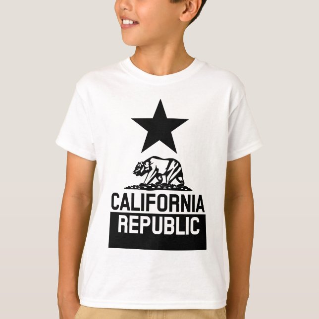 Camiseta Bandeira do Estado da REPÚBLICA DA CALIFÓRNIA (Frente)