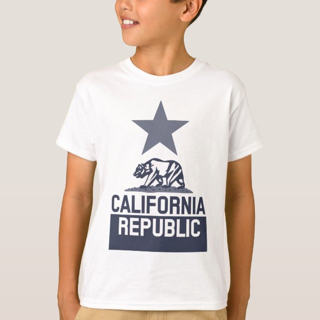 Camiseta Bandeira do Estado da REPÚBLICA DA CALIFÓRNIA (Frente)