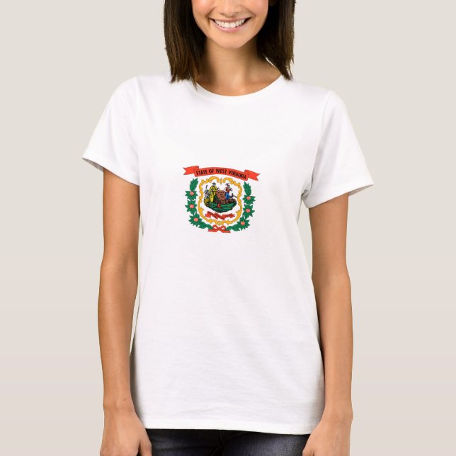 Camiseta Bandeira do Estado da Virgínia Ocidental (Frente)