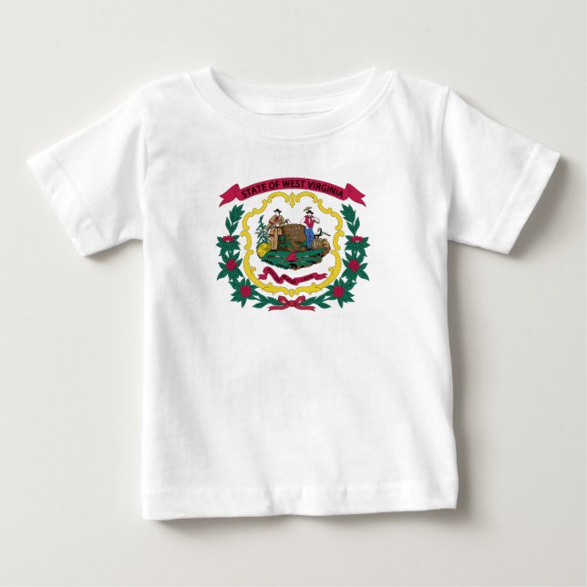 Camiseta Bandeira do Estado da Virgínia Ocidental (Frente)