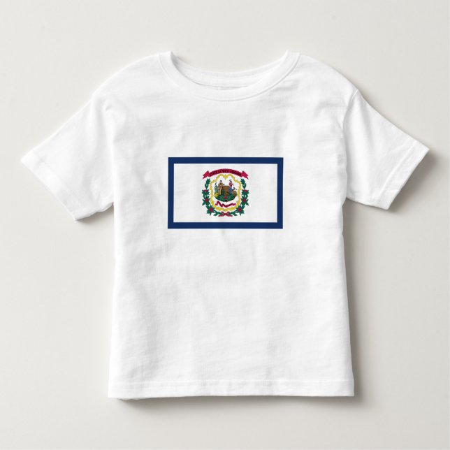 Camiseta Bandeira do Estado da Virgínia Ocidental (Frente)