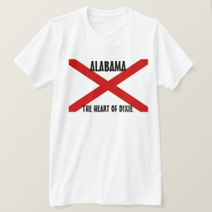 Camiseta Bandeira do estado de Alabama
