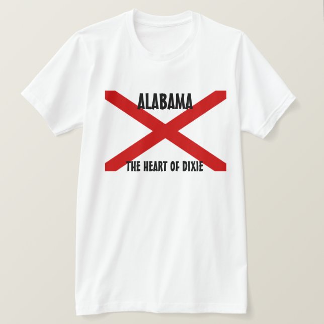 Camiseta Bandeira do estado de Alabama (Frente do Design)