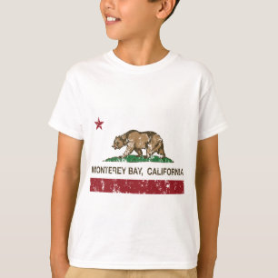 Camiseta bandeira do estado de Califórnia da baía de
