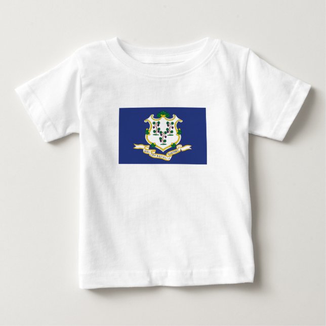 Camiseta Bandeira do Estado de Connecticut (Frente)