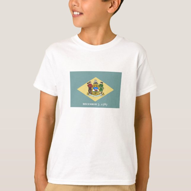 Camiseta Bandeira do Estado de Delaware (Frente)