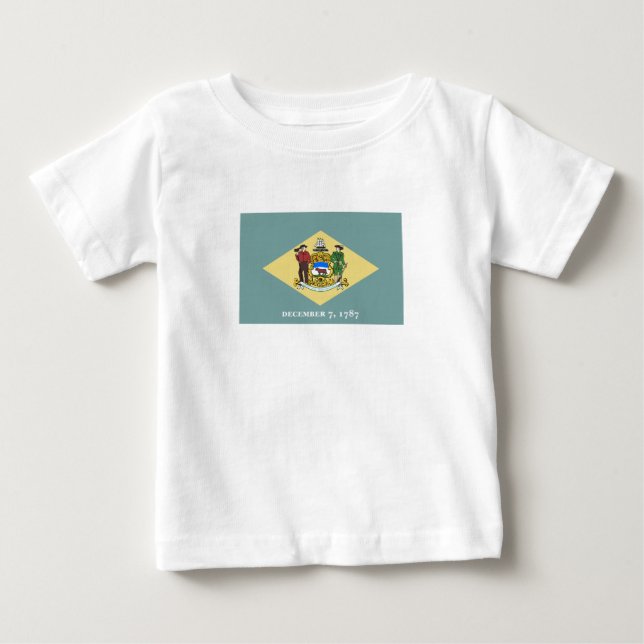 Camiseta Bandeira do Estado de Delaware (Frente)