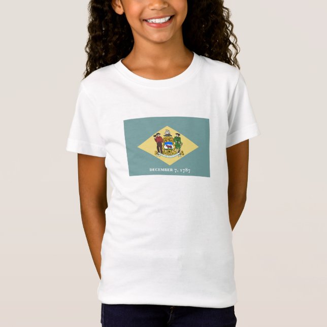 Camiseta Bandeira do Estado de Delaware (Frente)