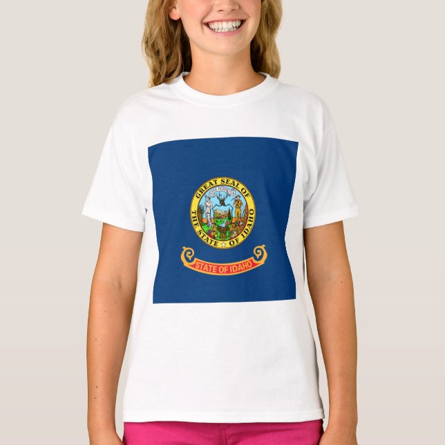 Camiseta Bandeira do Estado de Idaho (Frente)
