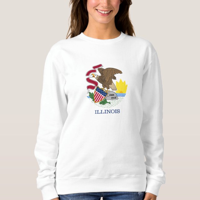 Camiseta Bandeira do Estado de Illinois (Frente)
