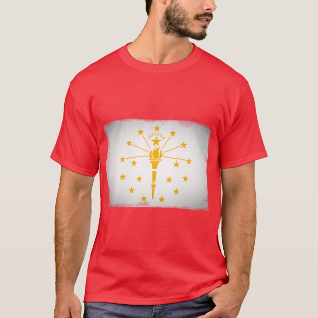 Camiseta Bandeira do Estado de Indiana (Frente)