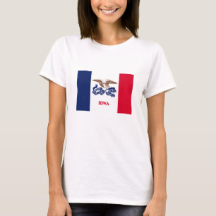 Camiseta Bandeira do estado de Iowa