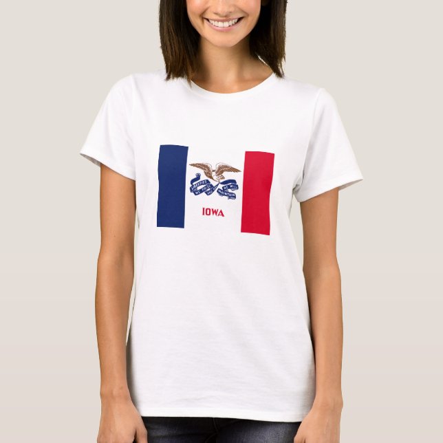Camiseta Bandeira do Estado de Iowa (Frente)