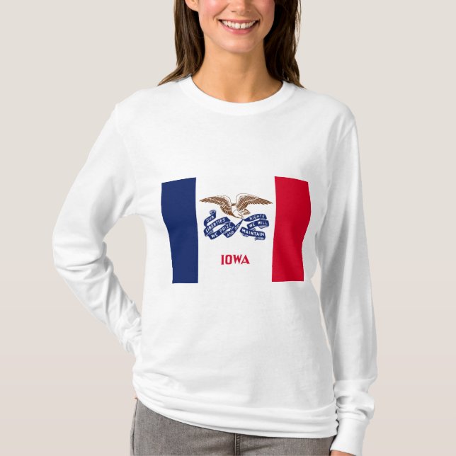 Camiseta Bandeira do Estado de Iowa (Frente)
