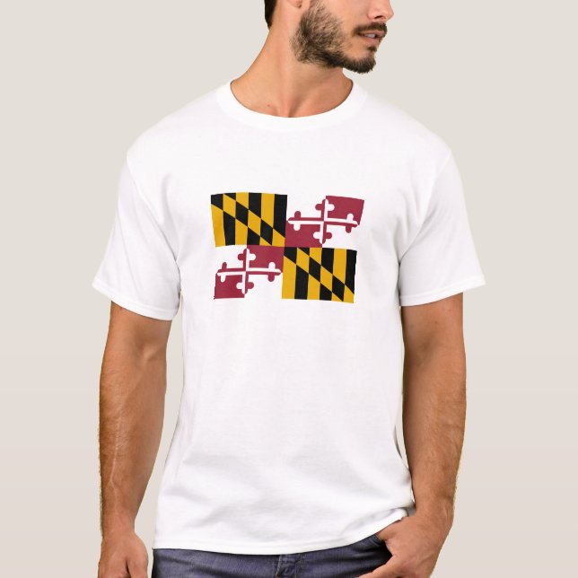 Camiseta Bandeira do estado de Maryland (Frente)