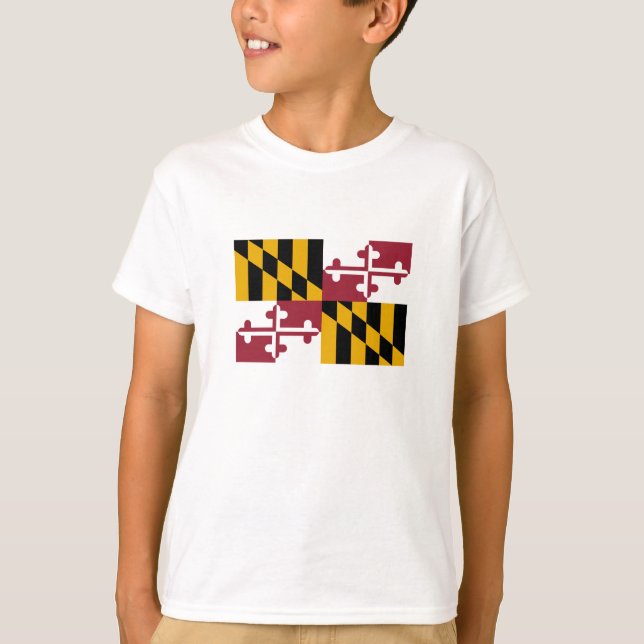 Camiseta Bandeira do Estado de Maryland (Frente)