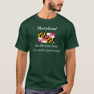 Camiseta Bandeira do estado de Maryland