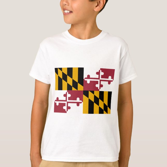 Camiseta Bandeira do Estado de Maryland (Frente)