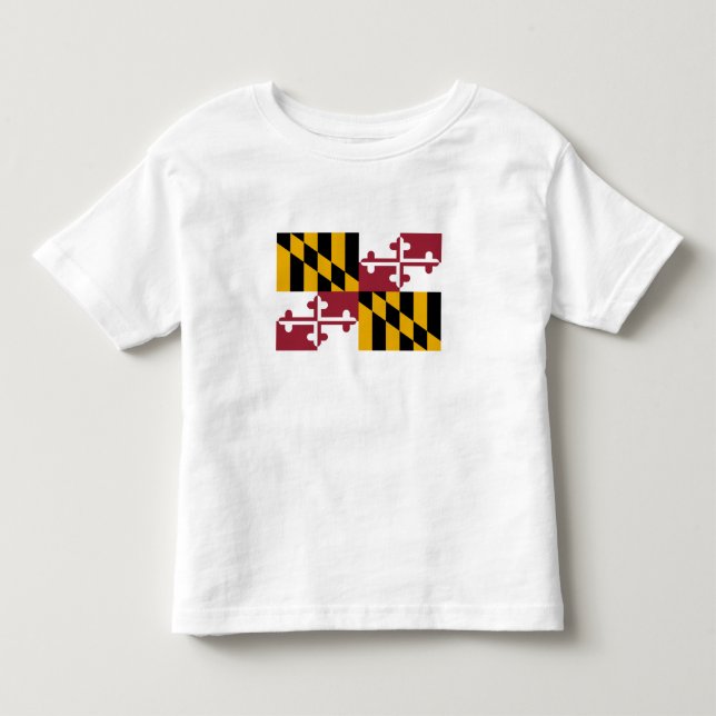 Camiseta Bandeira do Estado de Maryland (Frente)
