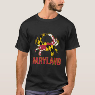 Camiseta Bandeira do Estado de Maryland Bandeira Azul