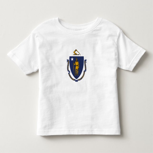 Camiseta Bandeira do Estado de Massachusetts (Frente)