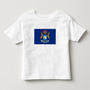Camiseta Bandeira do estado de Michigan