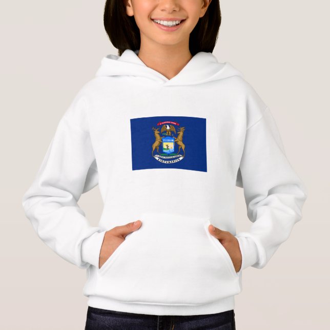 Camiseta Bandeira do Estado de Michigan (Frente)