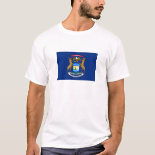 Camiseta Bandeira do estado de Michigan