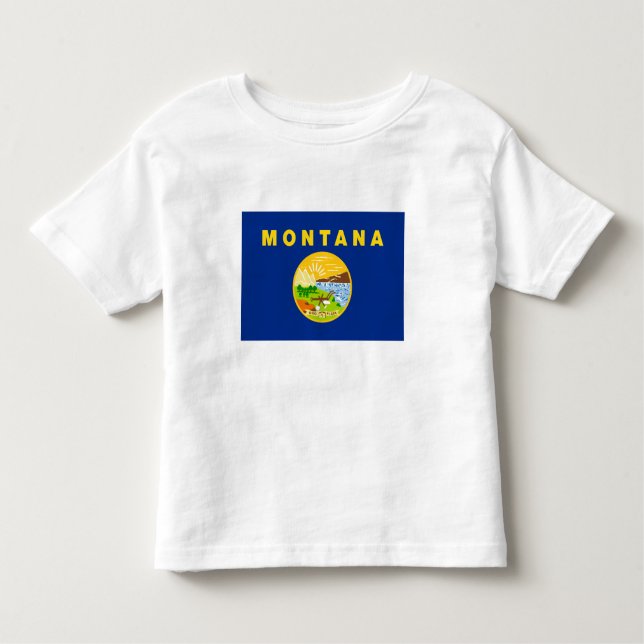 Camiseta Bandeira do Estado de Montana (Frente)