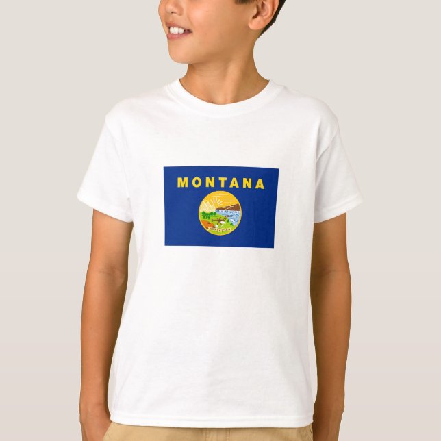 Camiseta Bandeira do Estado de Montana (Frente)