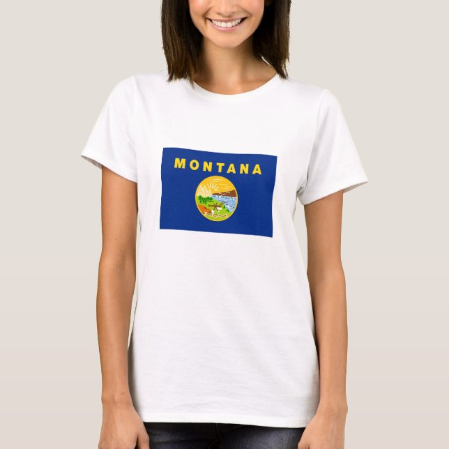 Camiseta Bandeira do Estado de Montana (Frente)