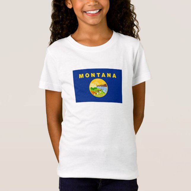 Camiseta Bandeira do Estado de Montana (Frente)