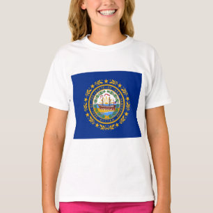 Camiseta Bandeira do Estado de New Hampshire