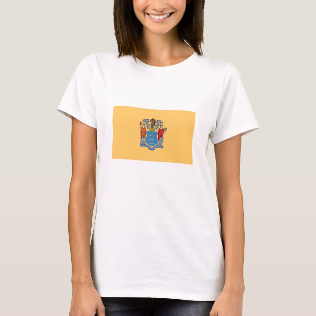 Camiseta Bandeira do Estado de Nova Jersey (Frente)