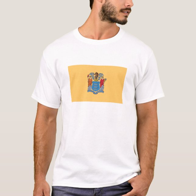 Camiseta Bandeira do Estado de Nova Jersey (Frente)