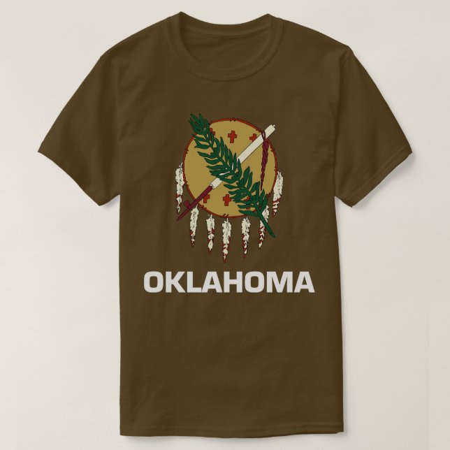 Camiseta Bandeira do Estado de Oklahoma (Frente do Design)