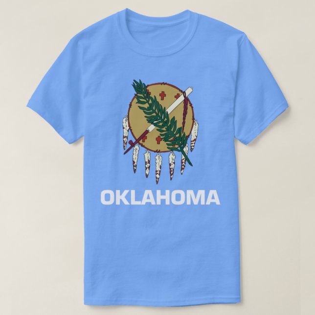 Camiseta Bandeira do Estado de Oklahoma (Frente do Design)