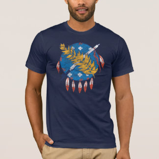 Camiseta Bandeira do estado de Oklahoma dos azuis marinhos
