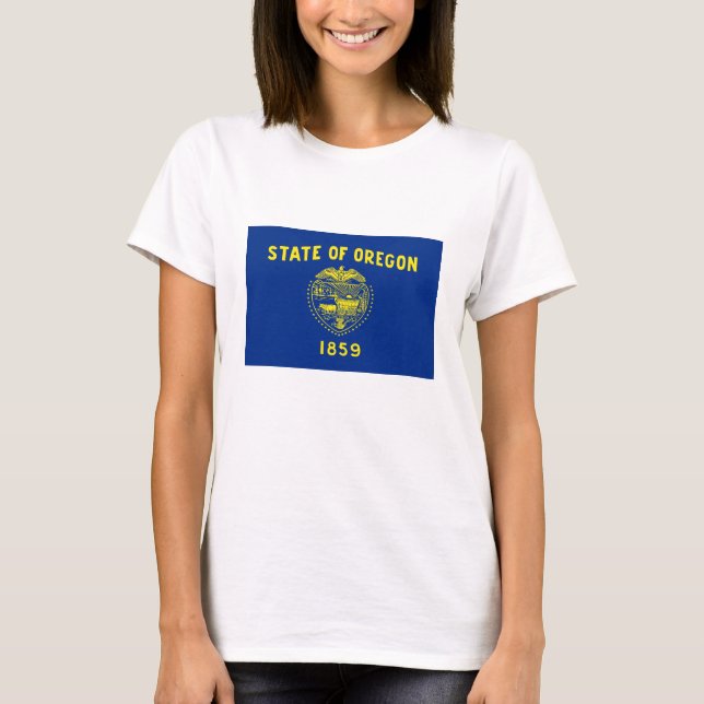 Camiseta Bandeira do Estado de Oregon (Frente)