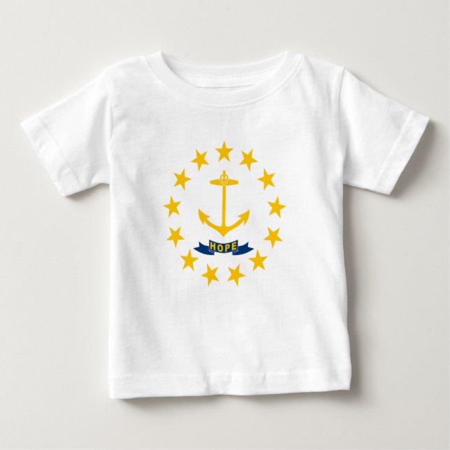 Camiseta Bandeira do Estado de Rhode Island (Frente)