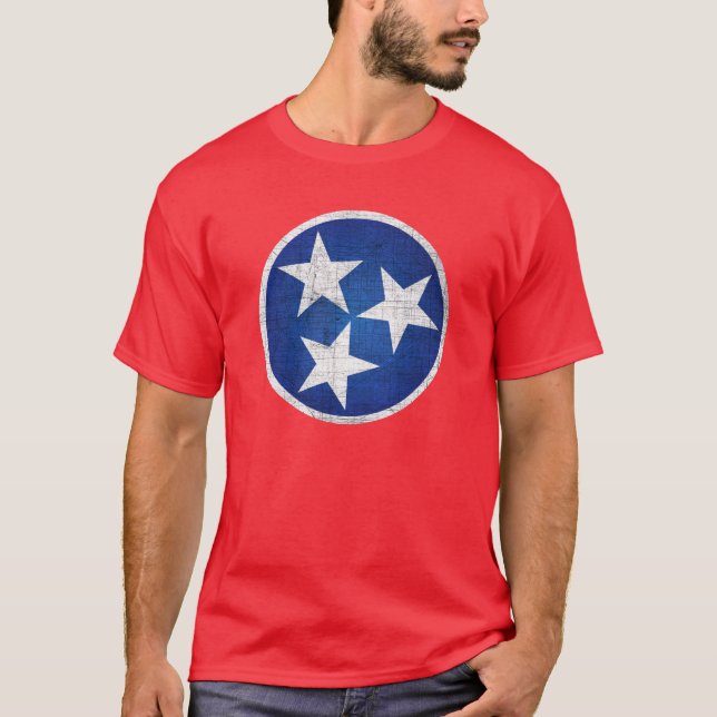 Camiseta bandeira do estado de tennessee (Frente)
