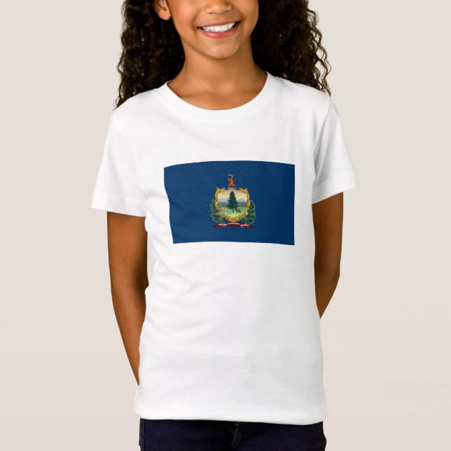 Camiseta Bandeira do Estado de Vermont (Frente)