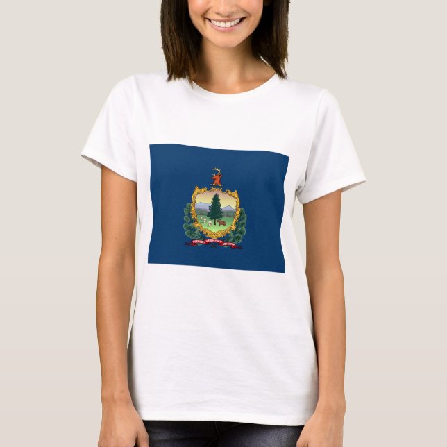 Camiseta Bandeira do Estado de Vermont (Frente)