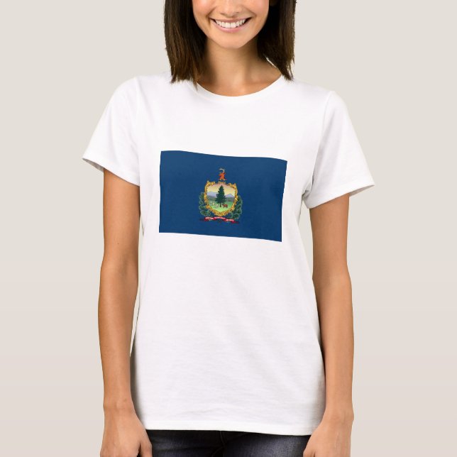 Camiseta Bandeira do Estado de Vermont (Frente)