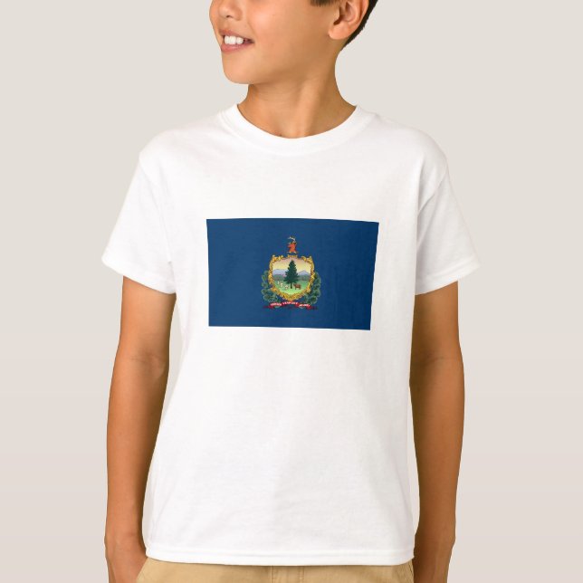 Camiseta Bandeira do Estado de Vermont (Frente)