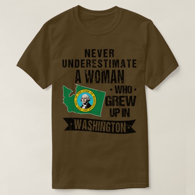 Camiseta Bandeira do Estado de Washington (Frente do Design)