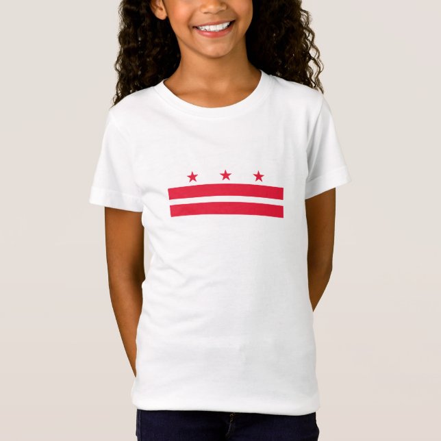 Camiseta Bandeira do Estado de Washington DC (Frente)