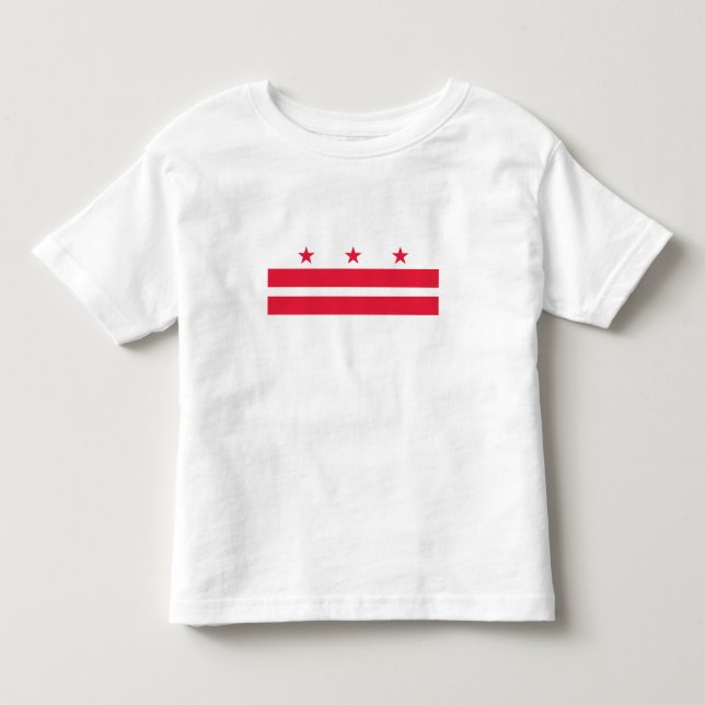 Camiseta Bandeira do Estado de Washington DC (Frente)