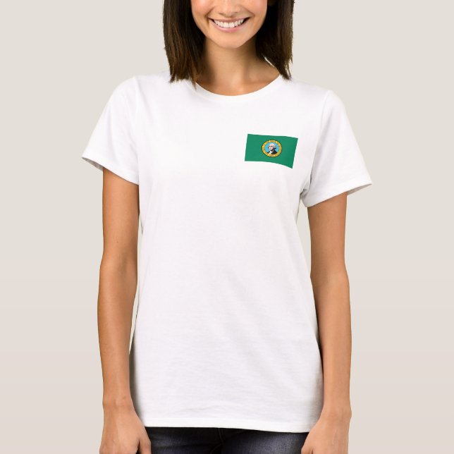 Camiseta Bandeira do Estado de Washington, Zip Jogger, de e (Frente)